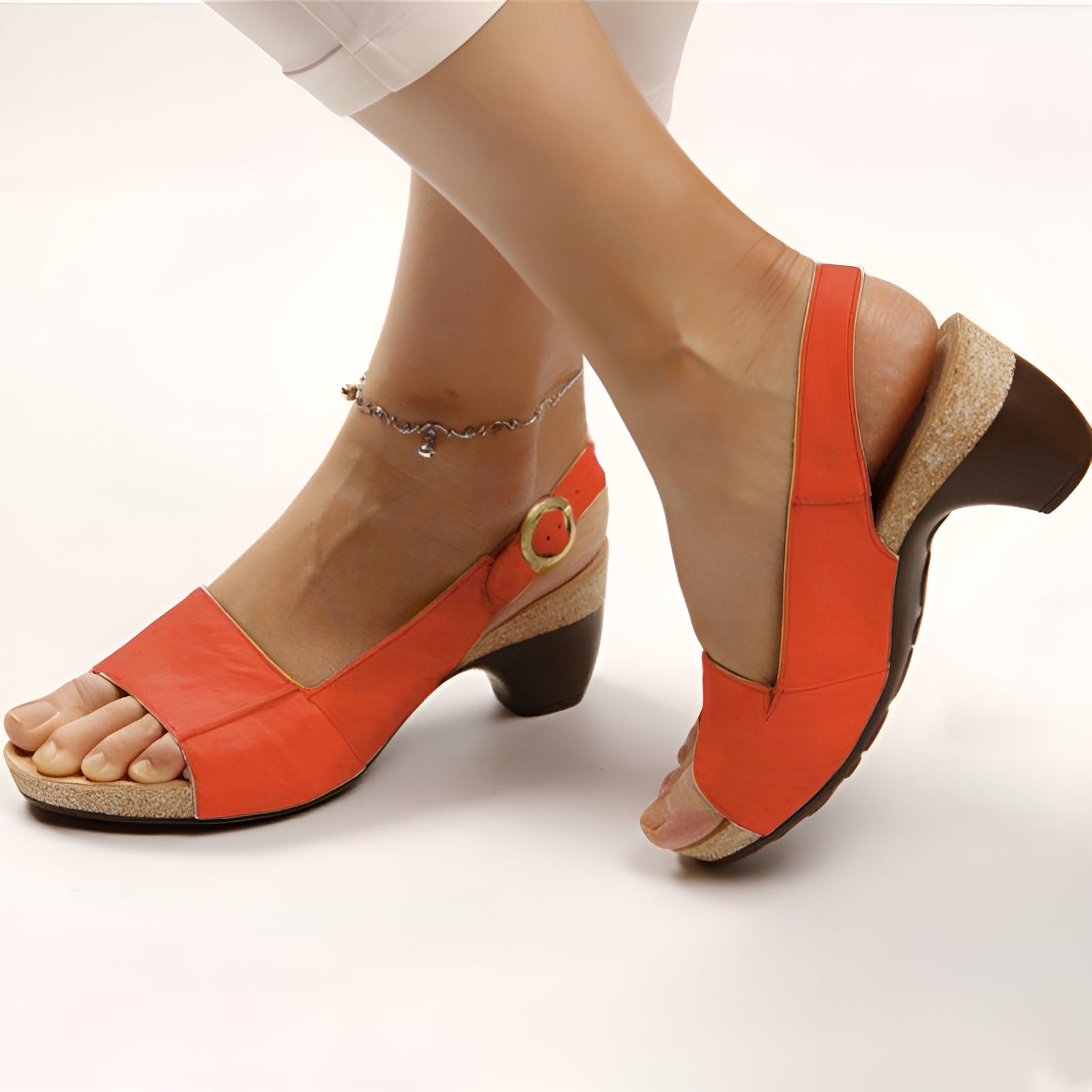 Dames wedge sandalen – ondersteunend schoeisel voor casual uitstapjes - trendy slingback ontwerp, dagelijks draagplezier