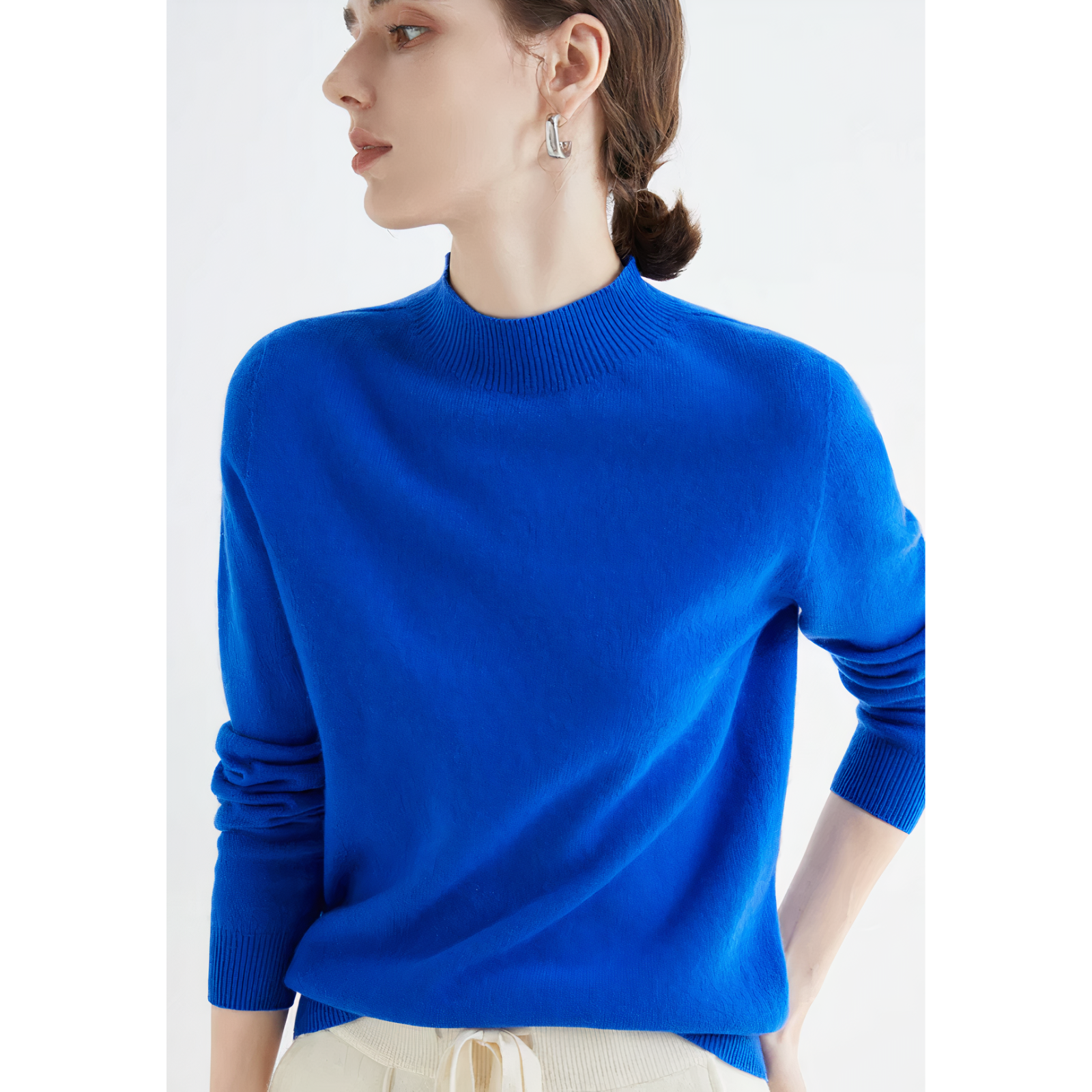 Damestrui luxe cashmere trui met hoge hals voor casual & op kantoor - gezellige en elegante breiwerk voor dagelijks gebruik