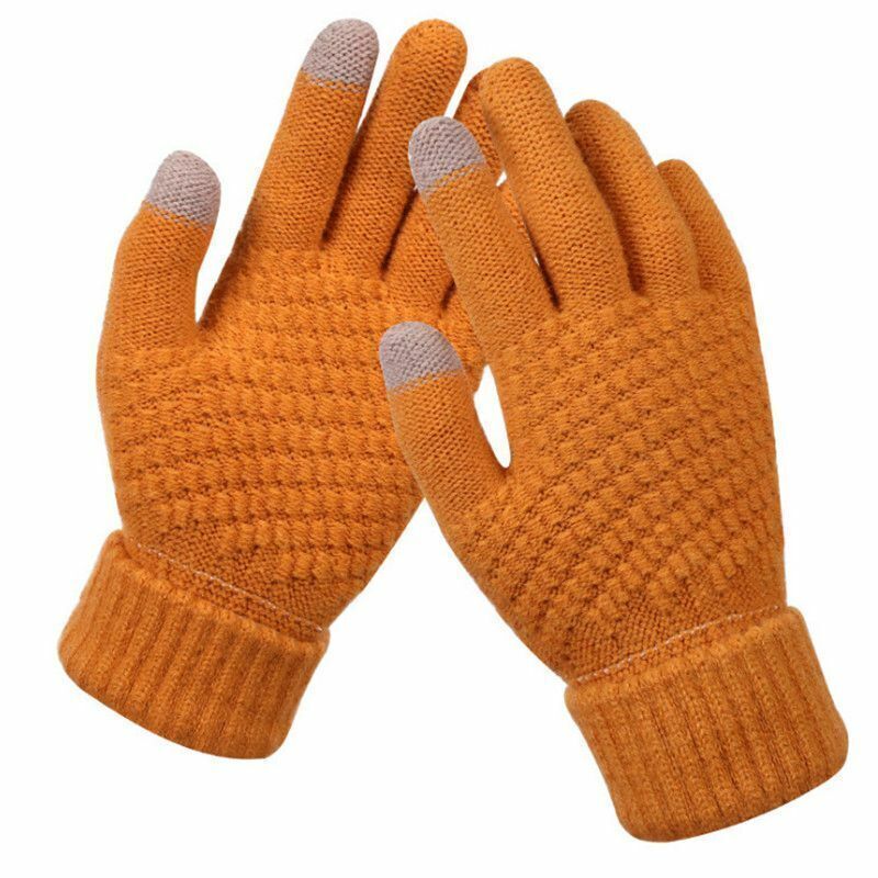 2-delig gebreide handschoenen - stijlvolle winterhandschoenen voor dames