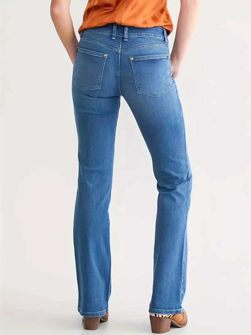Dames bootcut & flared denim jeans - duurzame blauwe smart-casual stijl met een flatterende pasvorm voor dagelijks gebruik