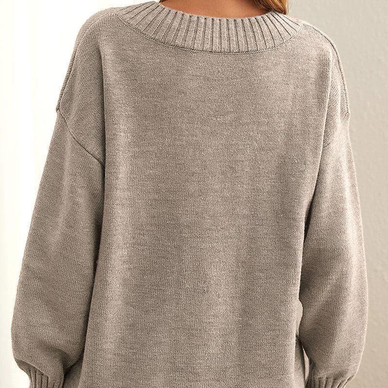 Gebreide oversized trui - breipullover voor dames