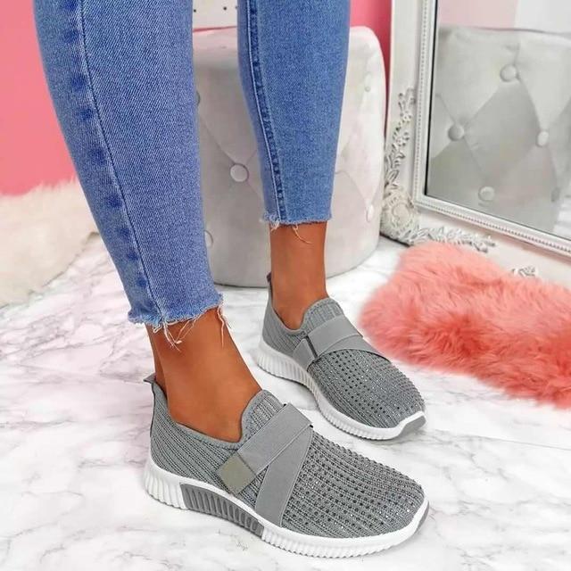 Dames slip-on sneakers - luchtige en lichtgewicht casual schoenen