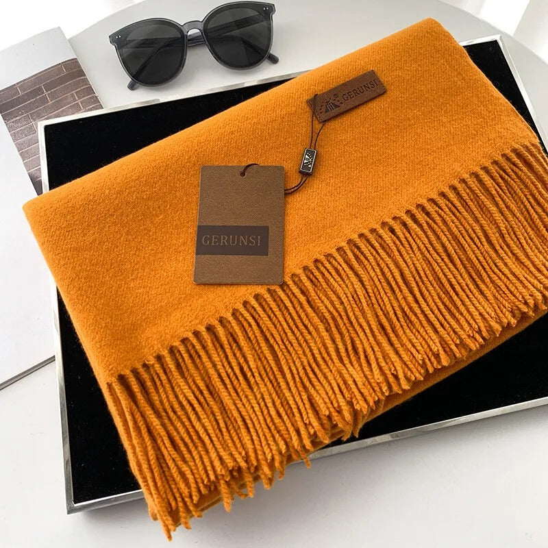 Luxe sjaal - zachte dames fringed omslagdoek