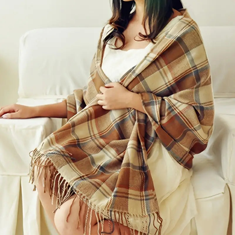 Kasjmier sjaal - luxueuze warme omslagdoek voor dames - Bakkermode.nl