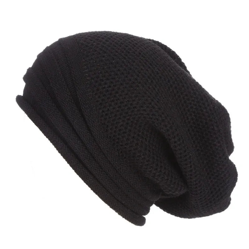 Gehaakte beanie muts - slouchy dames wintermuts