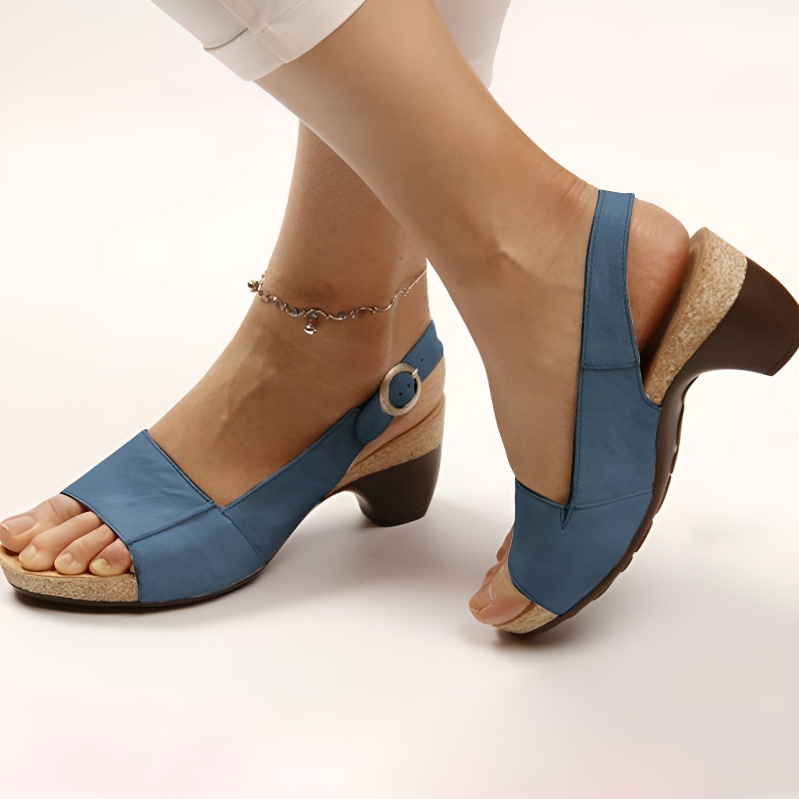 Dames wedge sandalen – ondersteunend schoeisel voor casual uitstapjes - trendy slingback ontwerp, dagelijks draagplezier