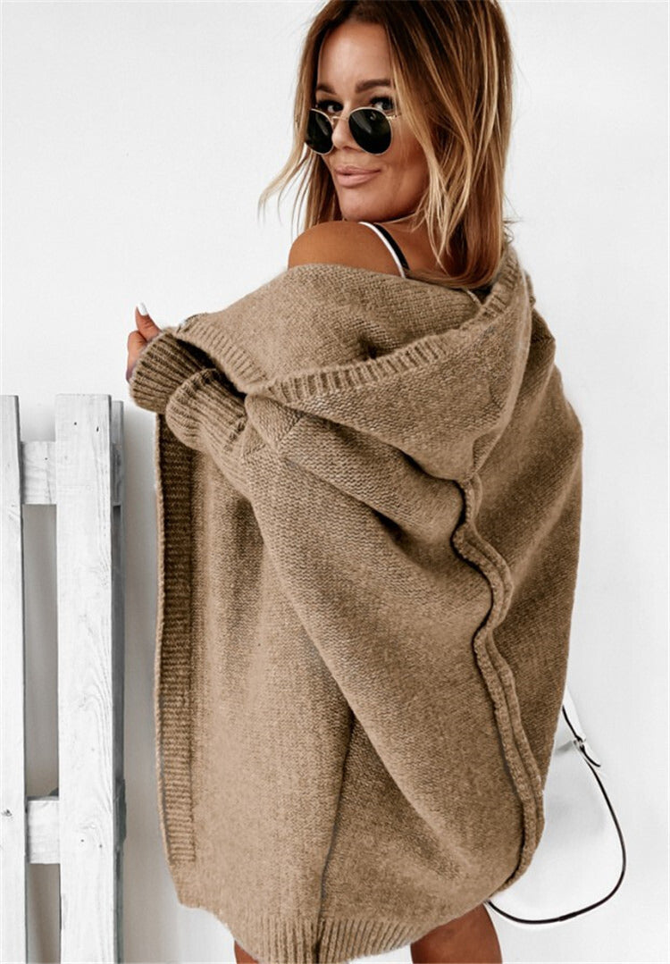 Chunky gebreide cardigan - oversized damestrui - Bakkermode.nl