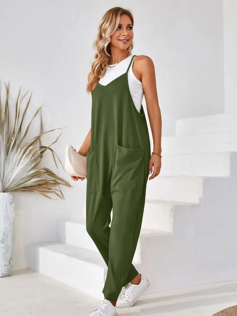 Dames katoenen dungarees met relaxte pasvorm - casual overalls voor elke dag