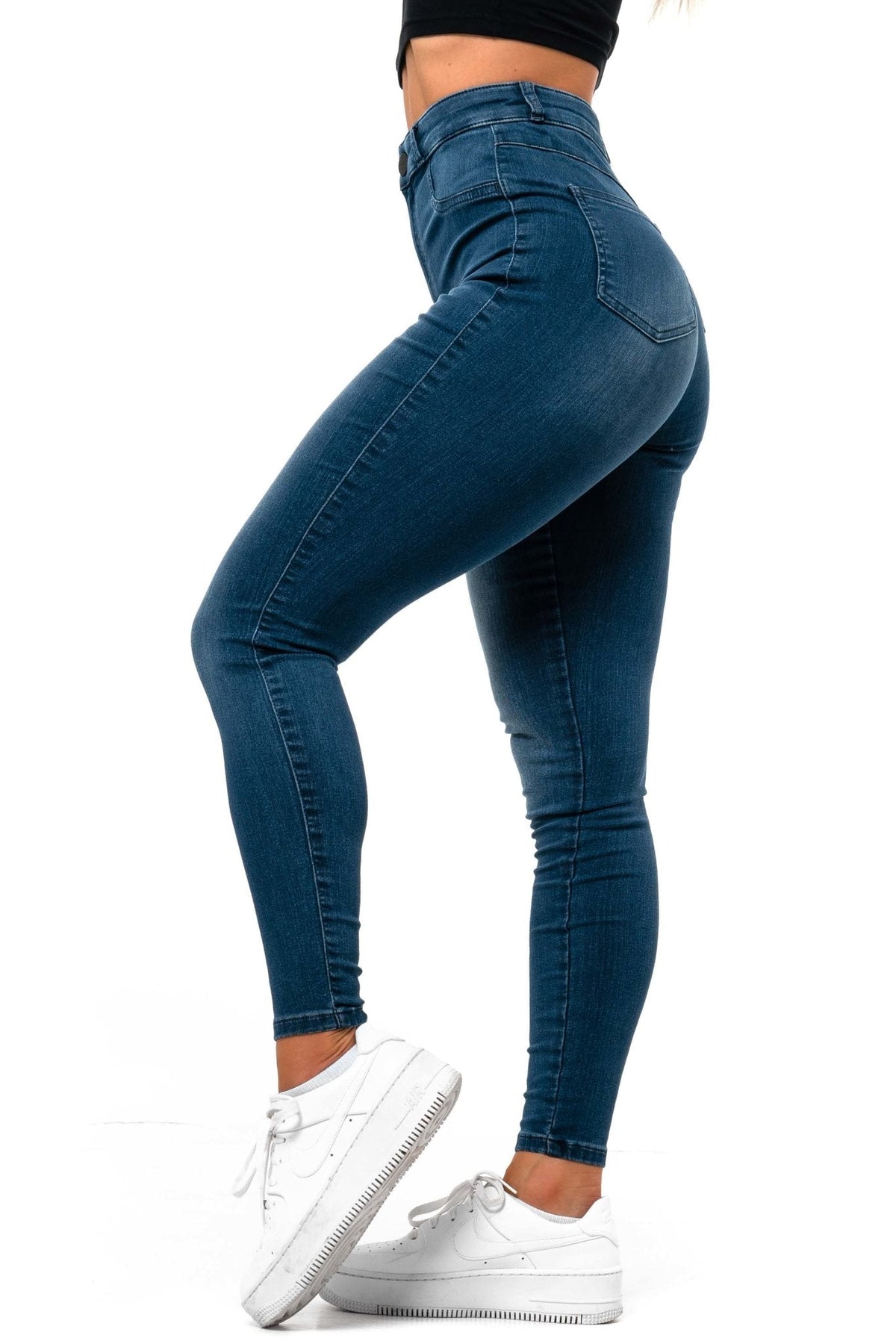 Hoge taille jeans - stijlvolle dames slim fit skinny jeans