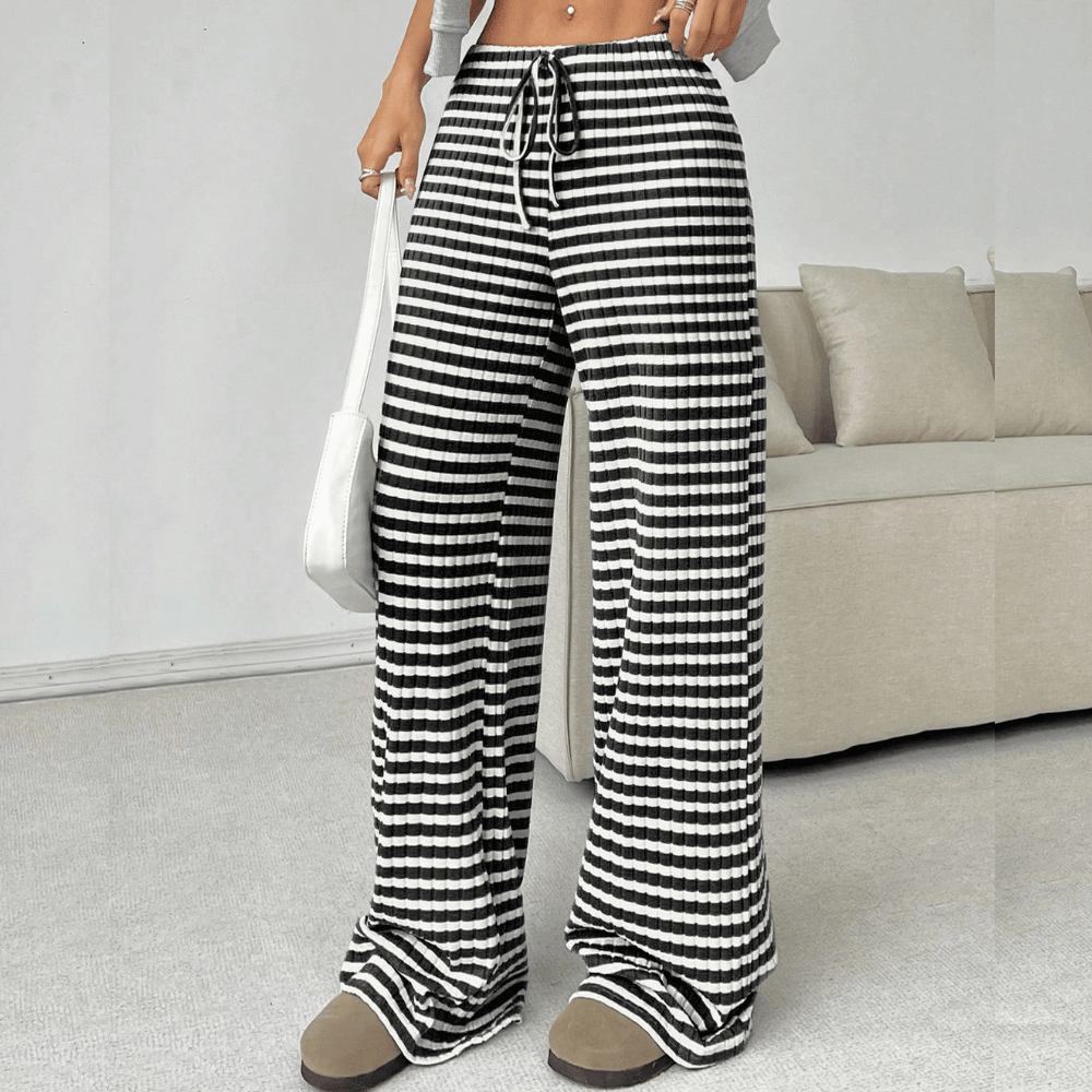 Dames sweatpants - zachte loungebroek met wijde pijpen voor casual dagen