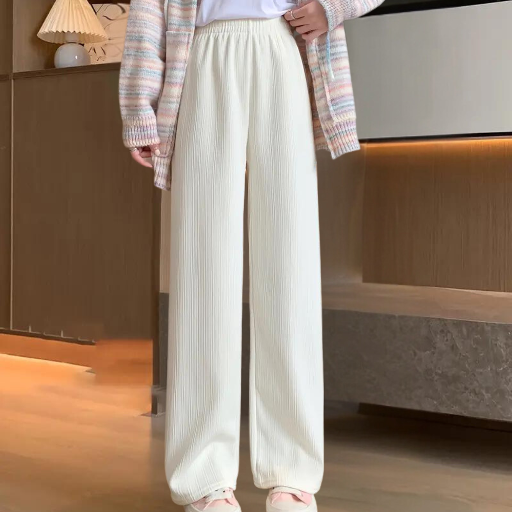 Dames wijde pijpen sweatpants - zachte stretchstof voor elke dag ontspanning
