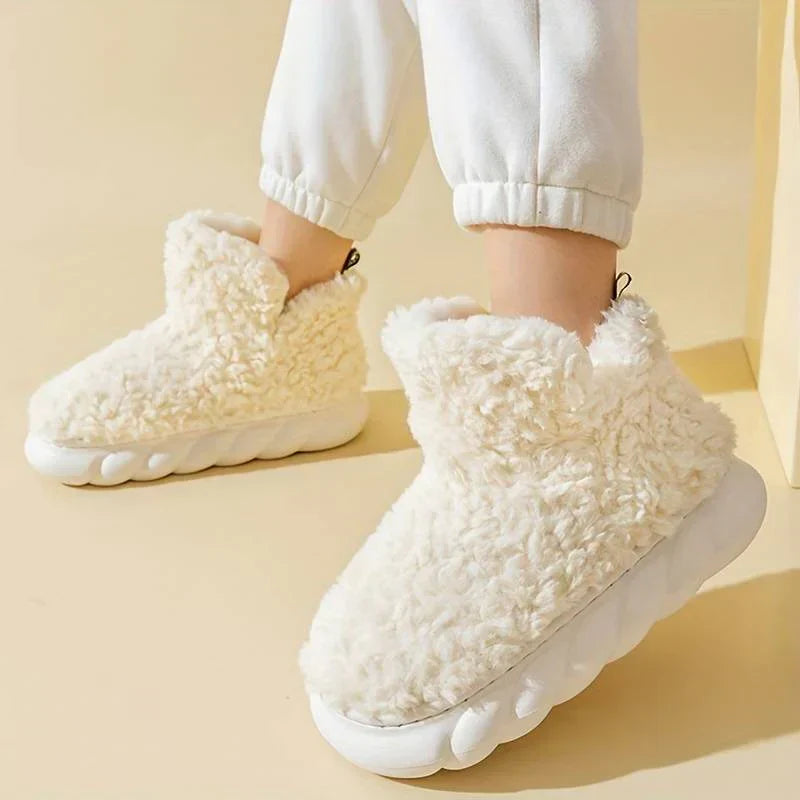Faux fur slippers - dames huis slippers