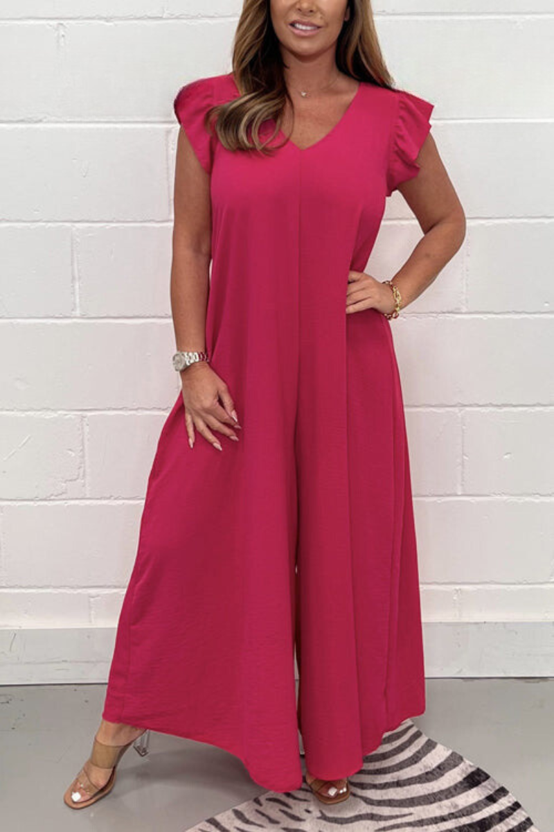 Maxi jurk voor dames met ruffle mouwen - elegante zomeroutfit voor tuinfeesten