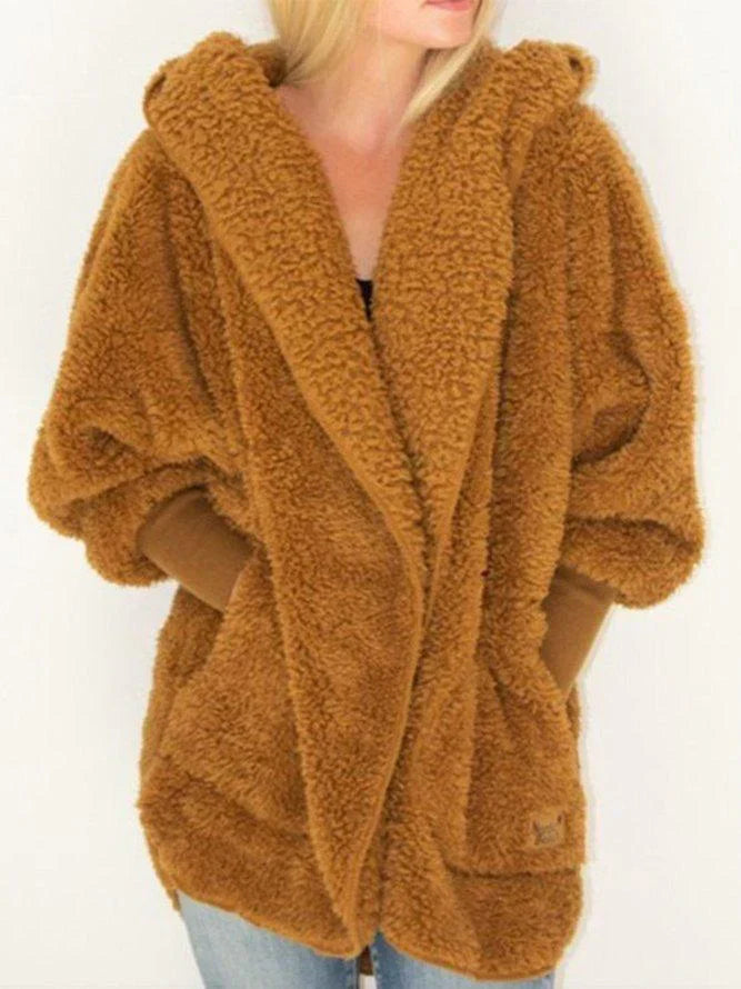 Gezellige faux fur cardigan - oversized damesjas - Bakkermode.nl