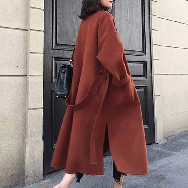 Lange trenchcoat - elegante oversized damesjas