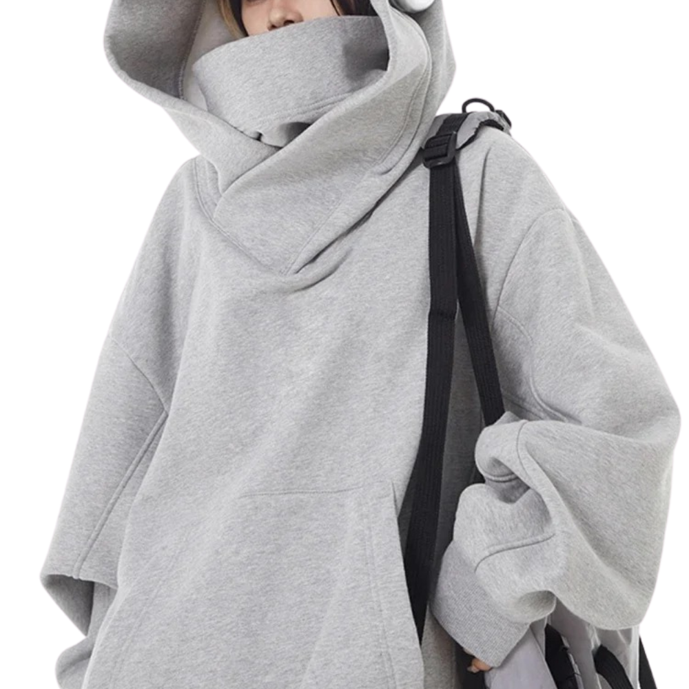 Oversized sweater - zwarte dames hoodie voor dagelijks comfort - Bakkermode.nl
