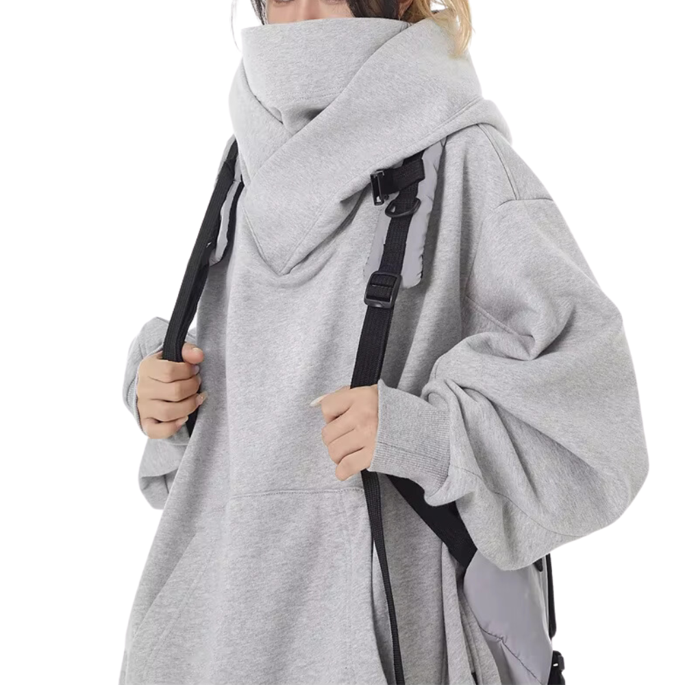 Oversized sweater - zwarte dames hoodie voor dagelijks comfort - Bakkermode.nl