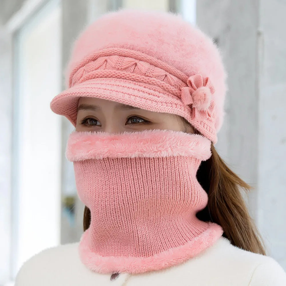 Dames winter muts en sjaal set - luxe accessoire van imitatiebont - Bakkermode.nl