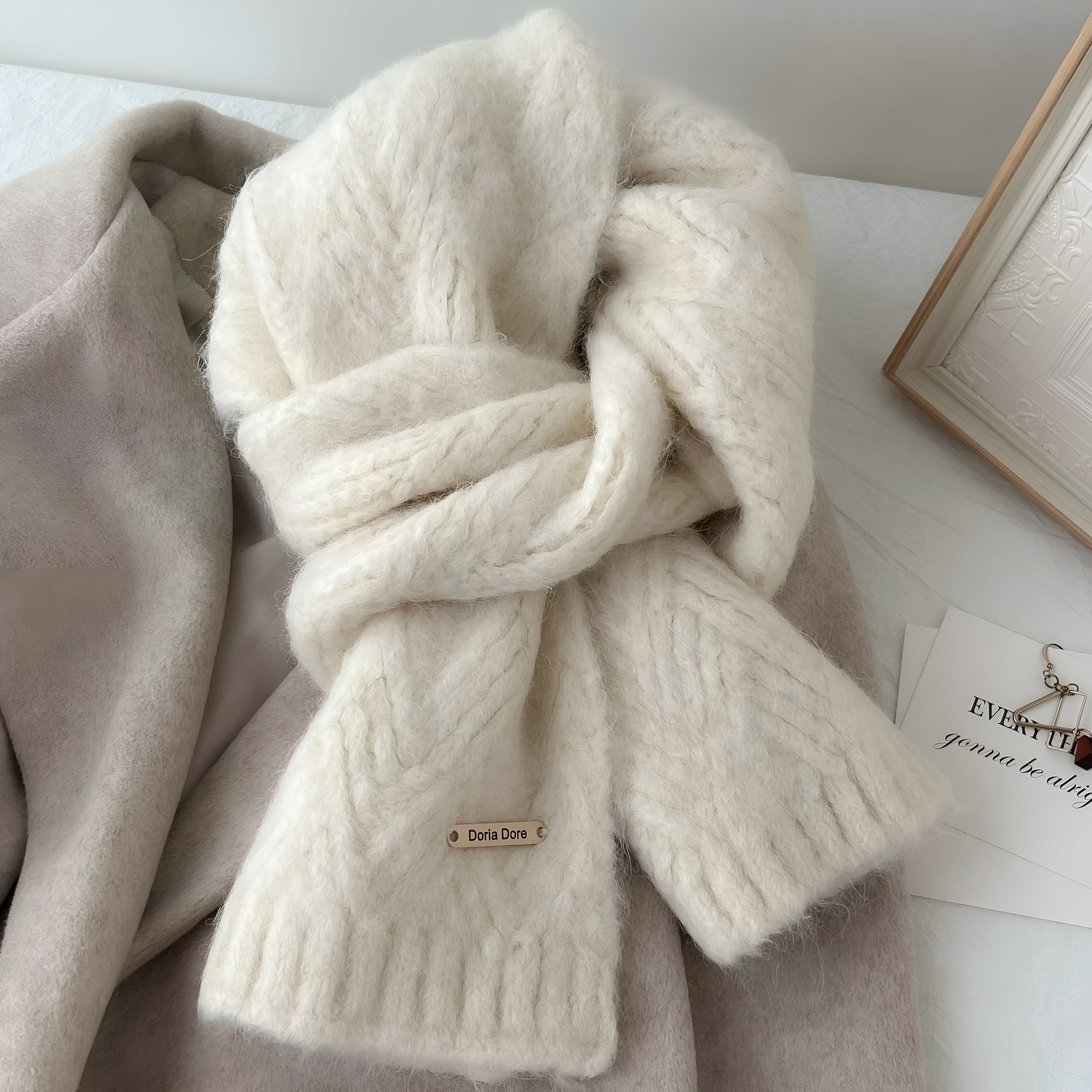 Luxe winter sjaal - zachte wolblend dameswrap - Bakkermode.nl