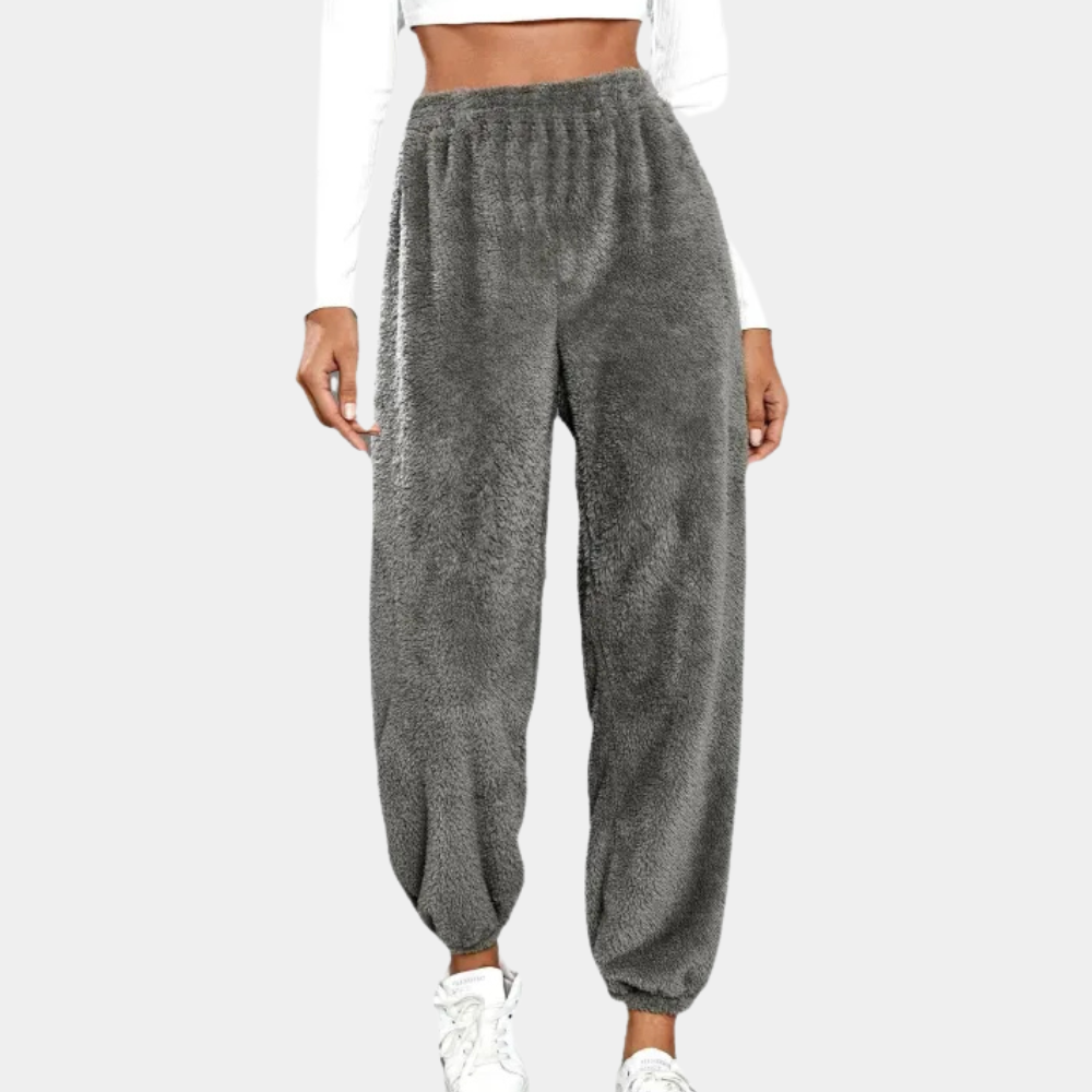 Dames sweatpants van zachte fleece - lounge broeken voor gezellige avonden
