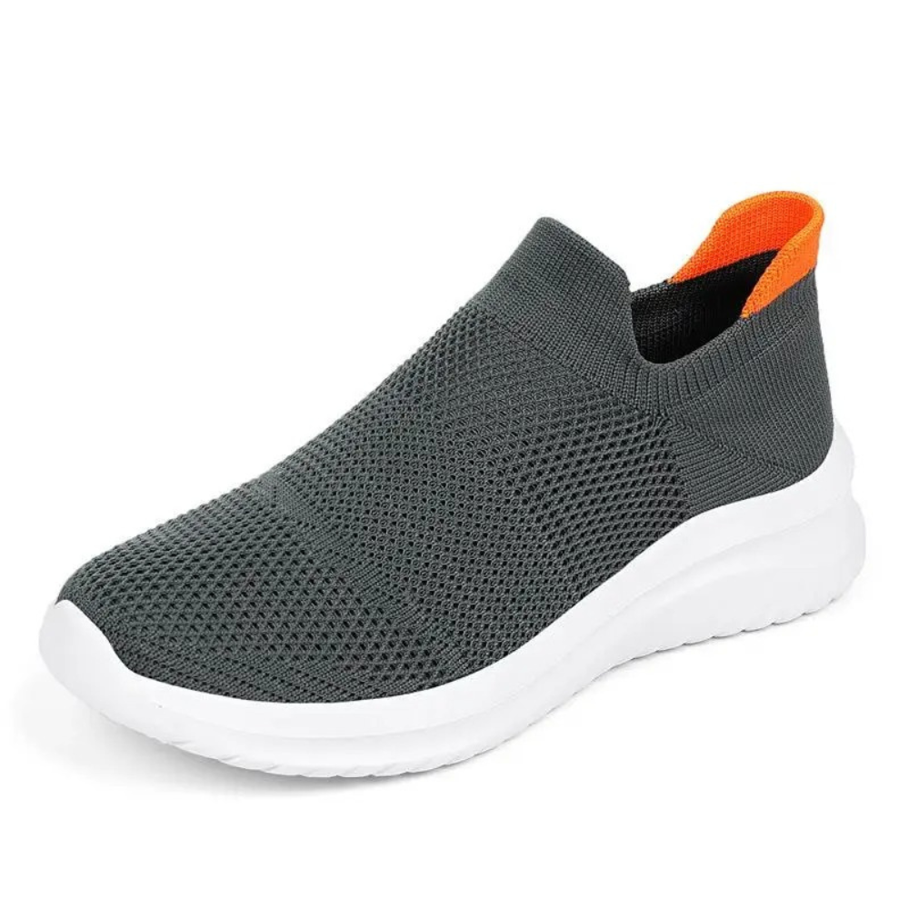Dames slip-on trainers - ademende gebreide schoenen