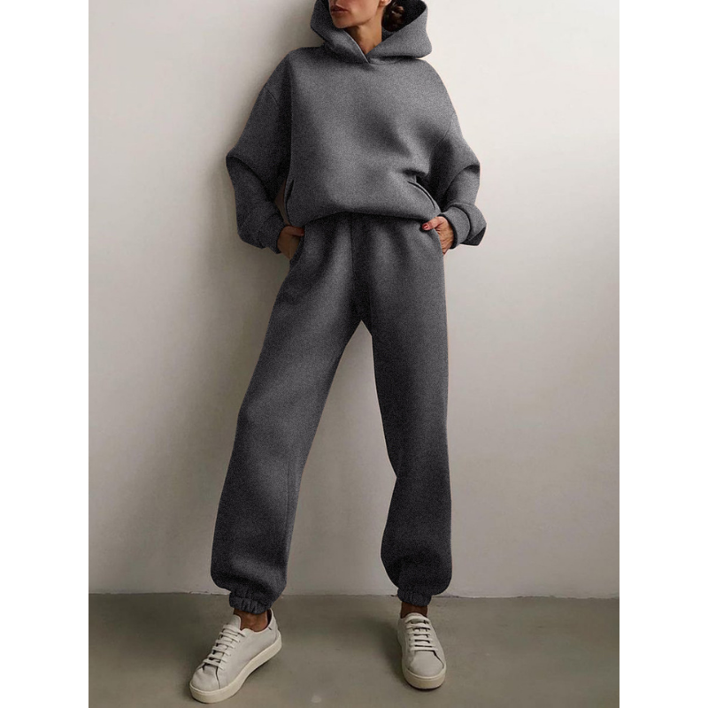 2-delige loungewear set - gezellige hooded tracksuit voor dames