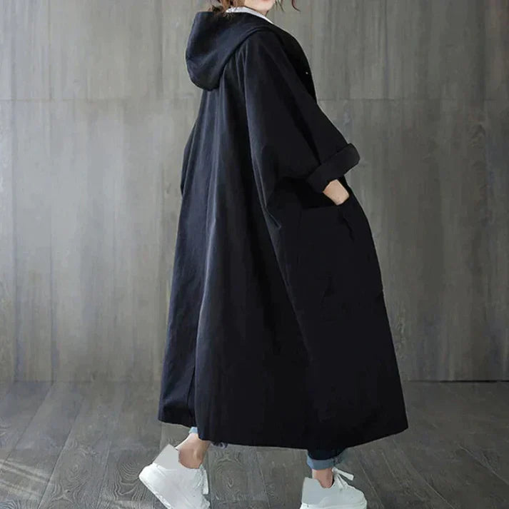 Oversized trenchcoat - trendy lange damesjas met zakken