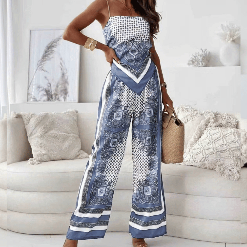 Dames jumpsuit - elegante wijde pijpen voor stijlvolle zomer gelegenheden
