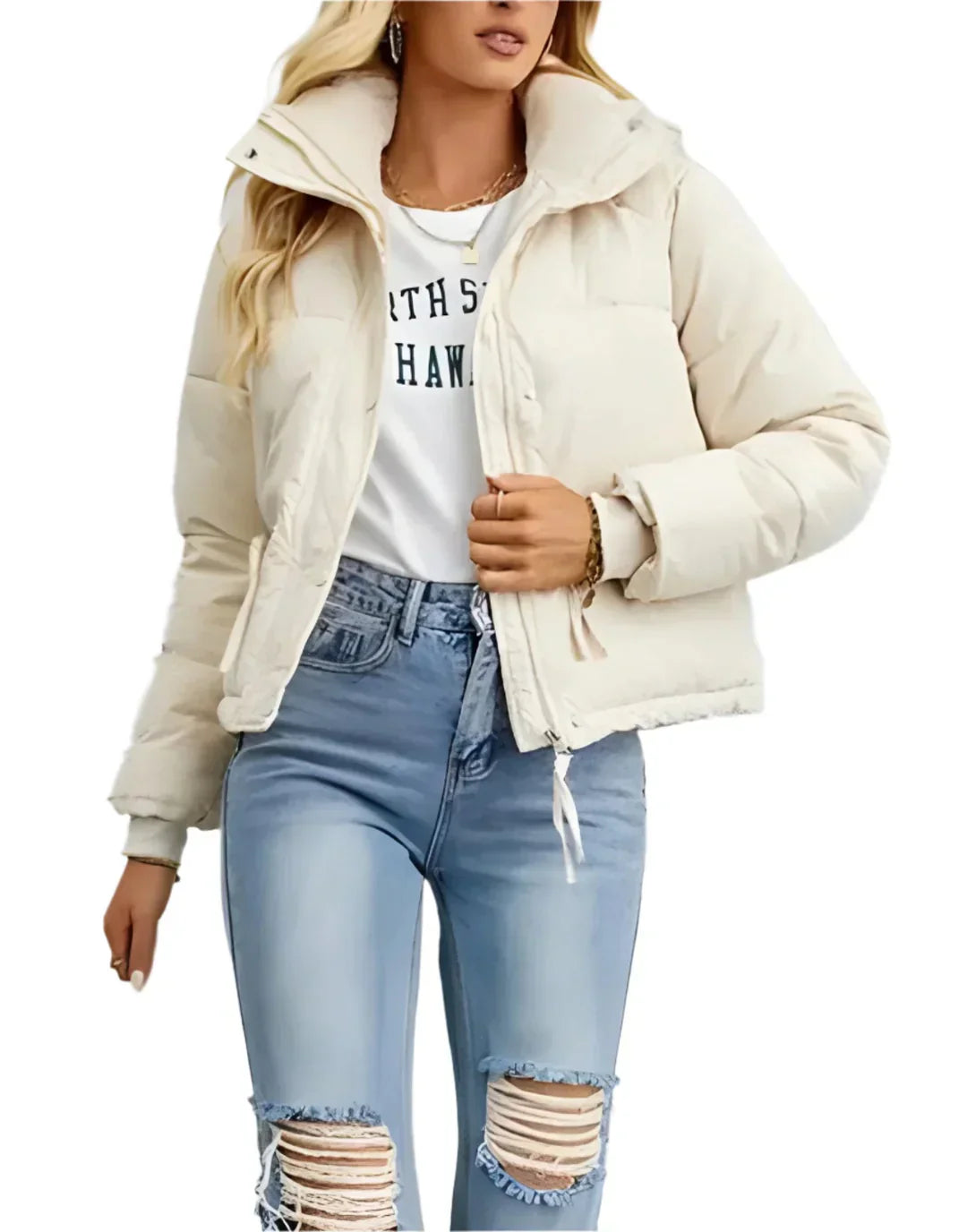 Dames pufferjack - lichte gewatteerde jas voor chique winterlook