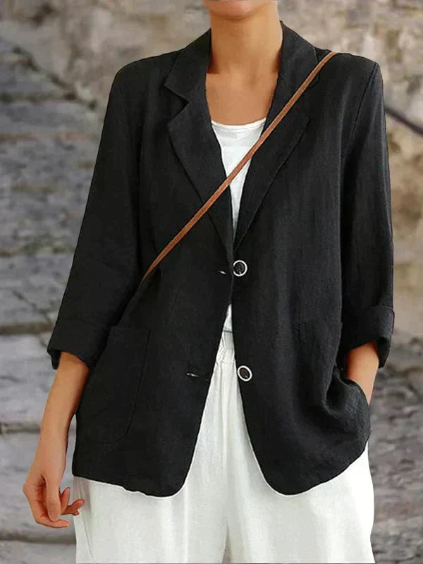 Dames linnen blazer - relaxte casual stijl voor elke dag