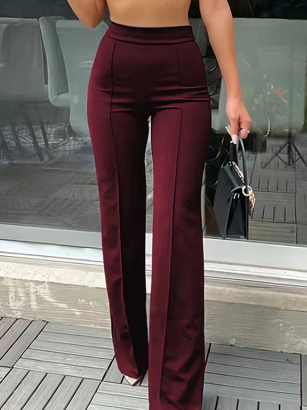 Hogewaisted tailored trousers - verfijnde stretchbroek voor dames
