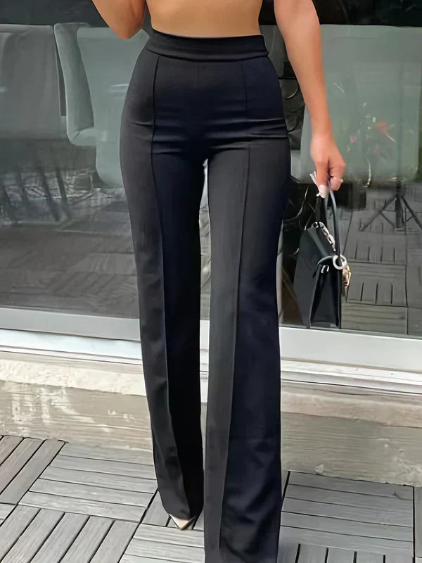 Hogewaisted tailored trousers - verfijnde stretchbroek voor dames