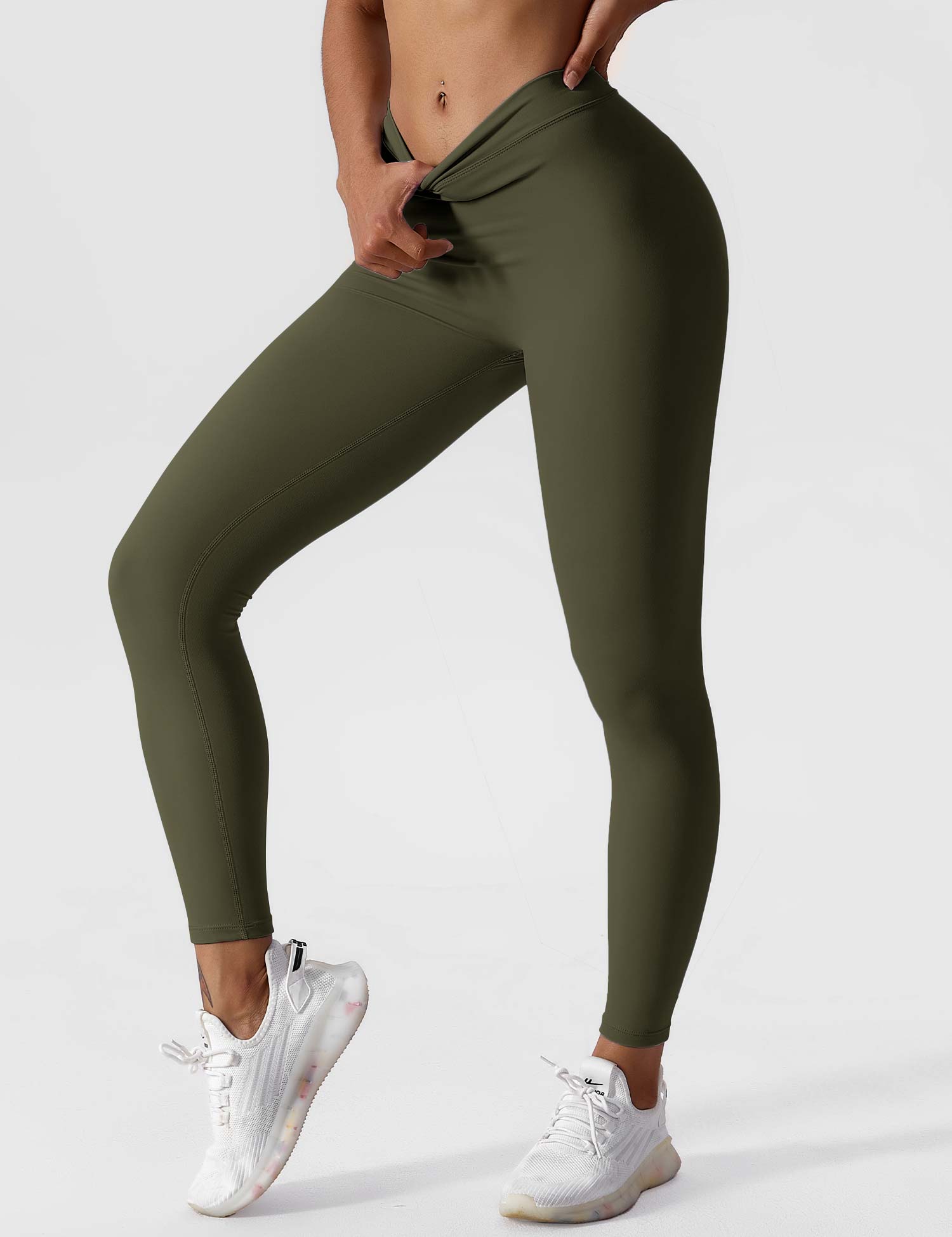 Dames hoge taille leggings - zachte stretch fitnessbroek