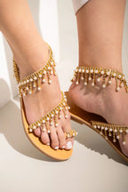 Elegante sandalen met kraaltjes - Bakkermode.nl