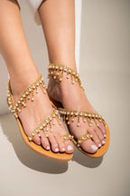 Elegante sandalen met kraaltjes - Bakkermode.nl