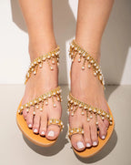 Elegante sandalen met kraaltjes - Bakkermode.nl