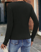 Langsleeve wikkeltop - trendy casual shirt voor dames