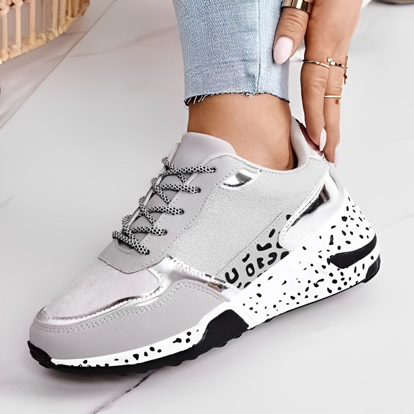 Dames orthopedische sneakers - stijlvolle trainers met een focus op zachtheid - Bakkermode.nl