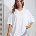 Oversized t-shirt - losse pasvorm dames top voor casual looks