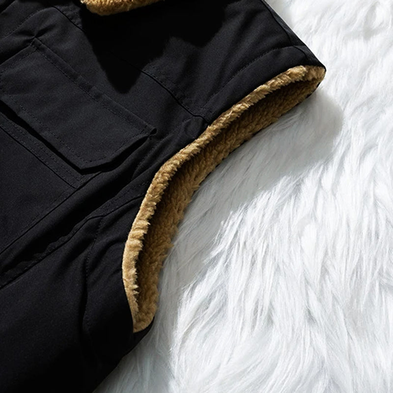 Gilet vest - gewatteerde damesoutdoor met faux schapenvachtvoering