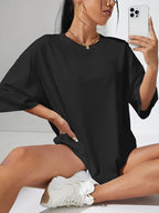 Oversized t-shirt - losse pasvorm dames top voor casual looks