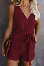 Chic jumpsuit met tailleband - veelzijdige dames zomerplaysuit
