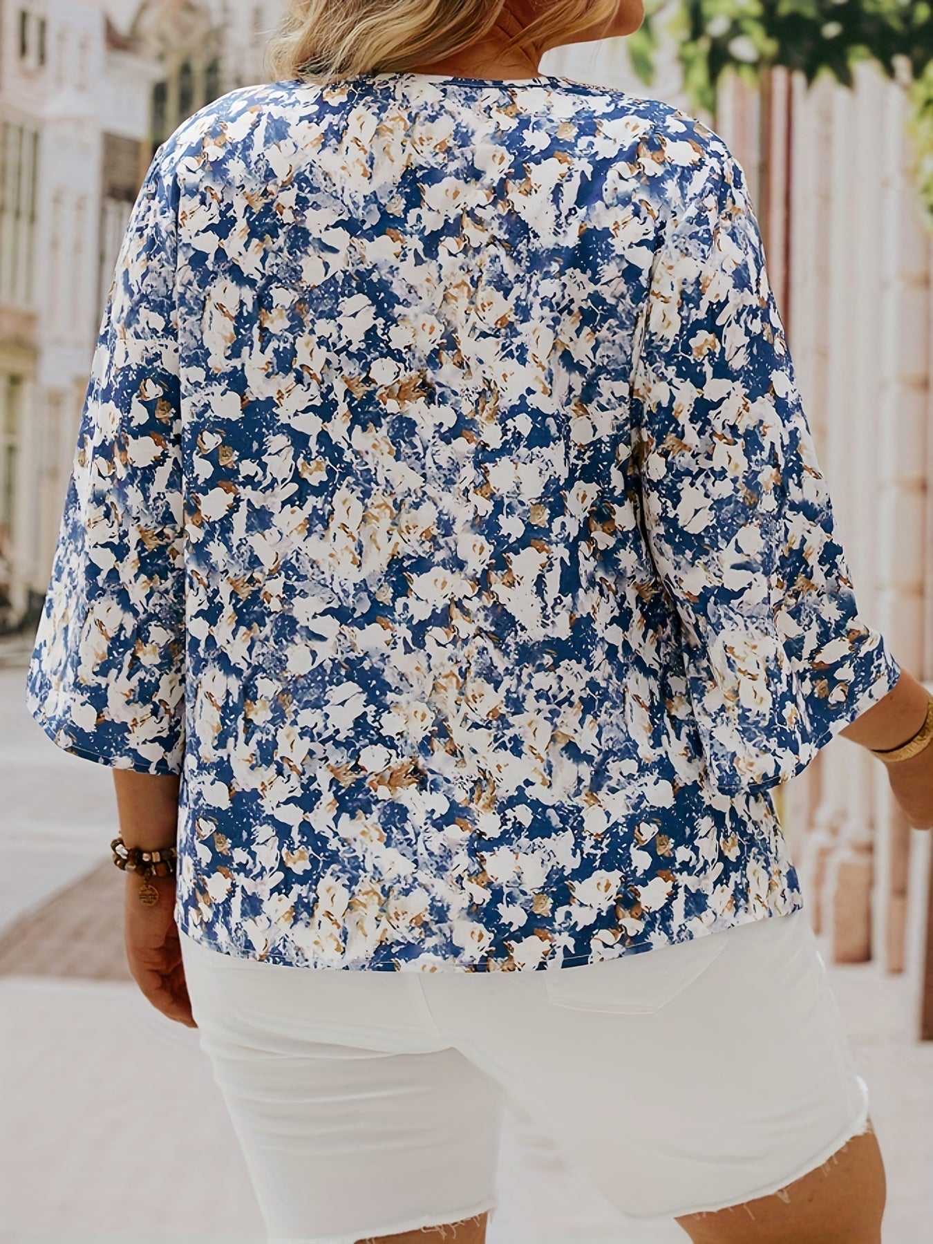 Casual top - stijlvolle dames bloemenblouse