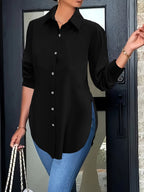 Dames casual blouse - verfijnde button-up top voor dagelijkse elegantie