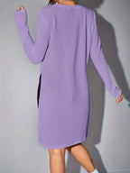 Casual lange mouwen t-shirt - chique top voor dames met zijsplitten