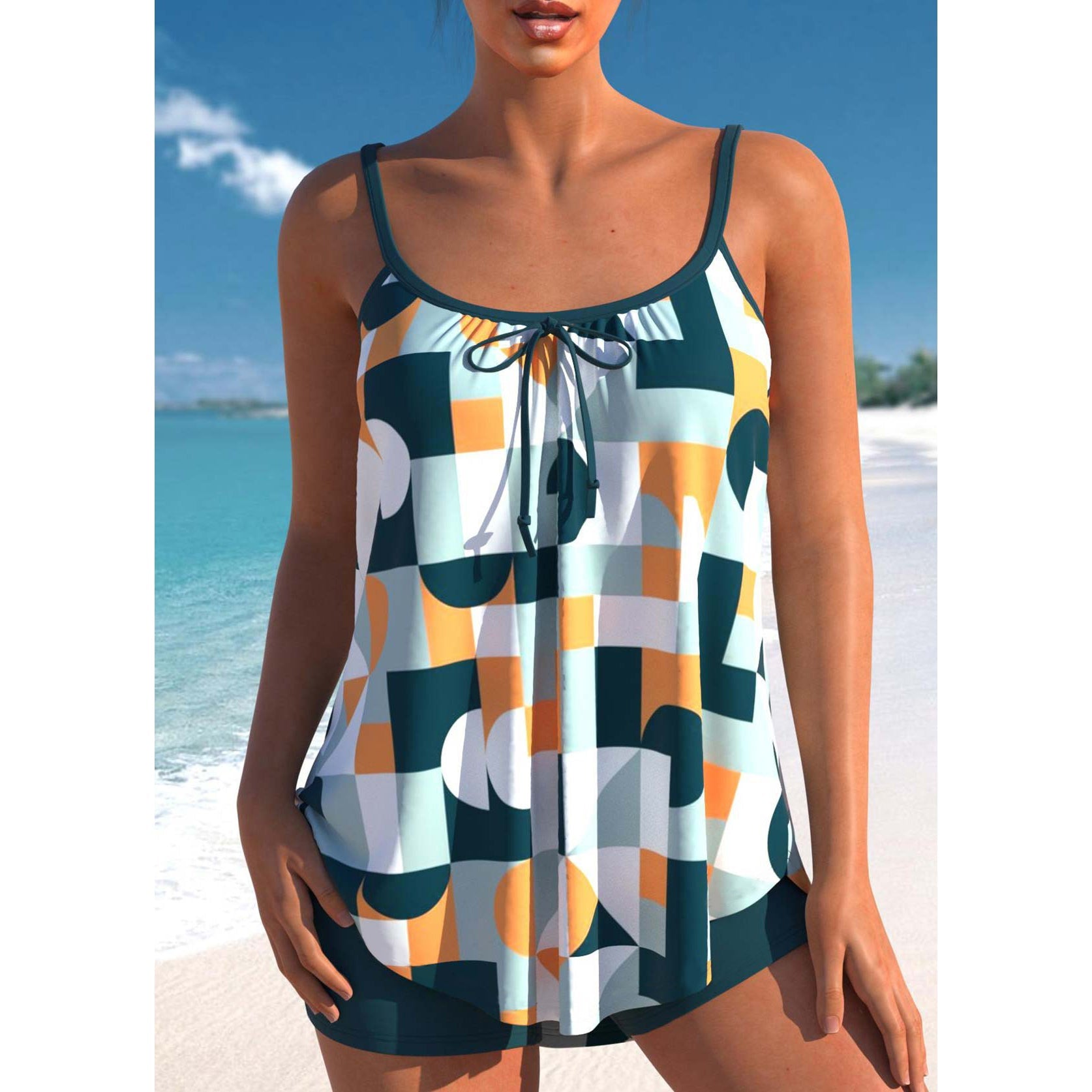 Dames tankini-top - lichtgewicht zwemkleding voor strandactiviteiten - moderne stijl voor actieve vrouwen