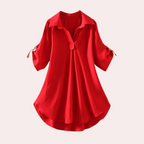 Losse blouse - stijlvolle v-hals top voor dames