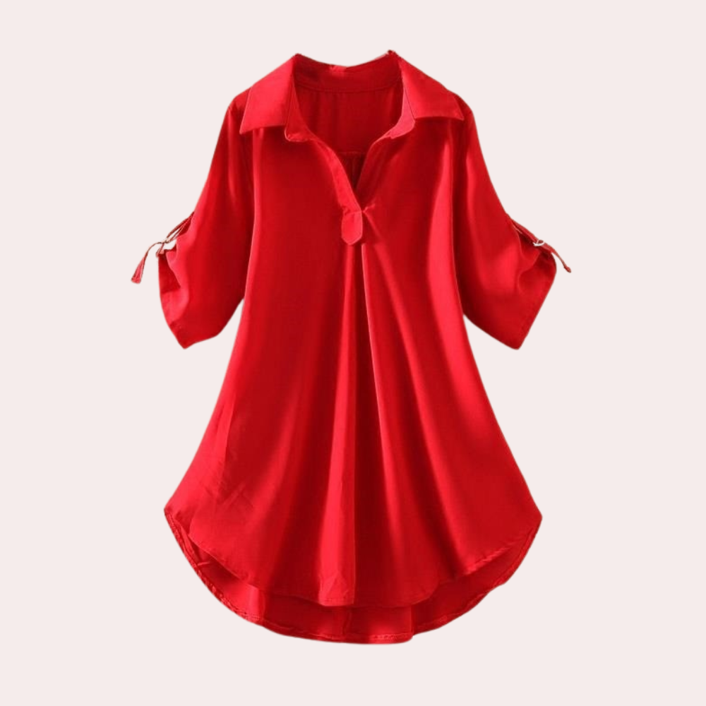 Losse blouse - stijlvolle v-hals top voor dames