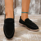 Slip-on loafers - suède dames instappers - Bakkermode.nl