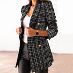 Elegante dames tweed blazer - stijlvol jasje voor op kantoor